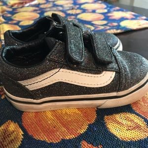 Toddler sparkly Velcro Vans